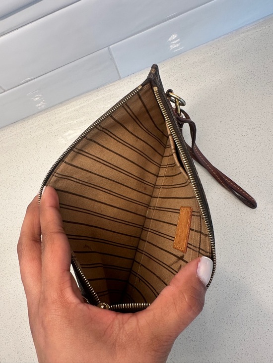 Louis Vuitton Monogram Canvas Wristlet Pouch - Brown/Tan - Picture 7 of 8